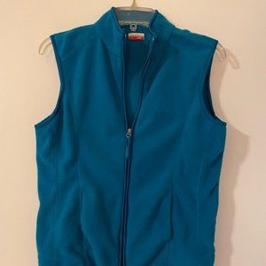 Ladies medium teal  vest with zipper
